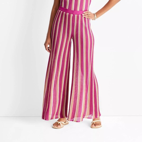 NWT Striped Wide Leg Sweater Pants - Future Collective with Jenny K. Lopez - Picture 1 of 8